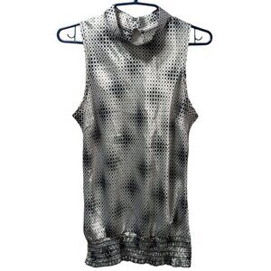 Nexxen Grey and Balack Blouse- Size Large
